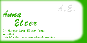 anna elter business card